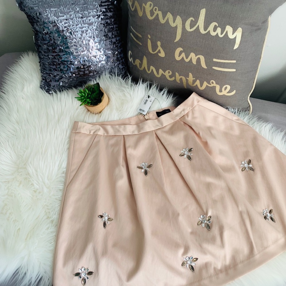 NWT Embellished A-line Skirt